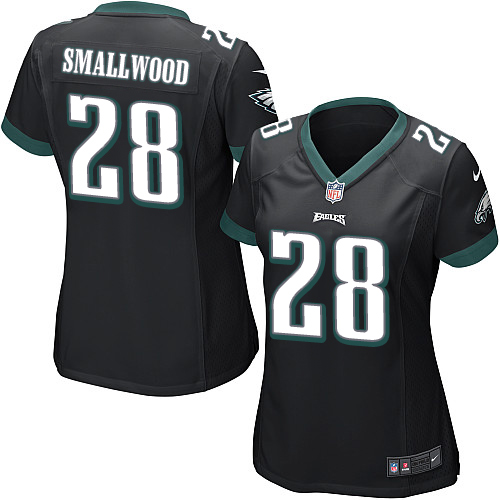 Women's Elite Wendell Smallwood Nike Jersey Black Alternate - #28 NFL Philadelphia Eagles